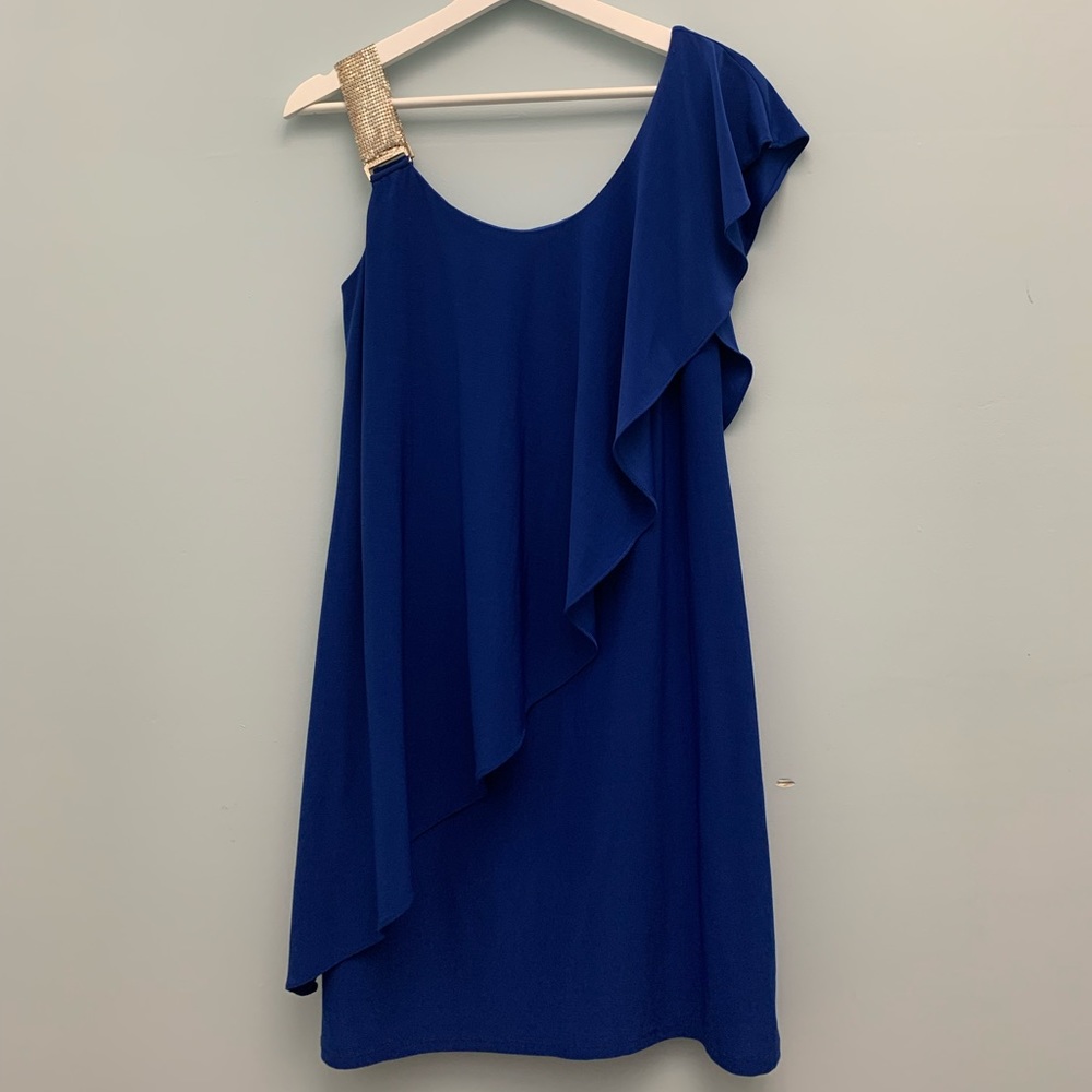 Betsy Adam Blue Midi Dress